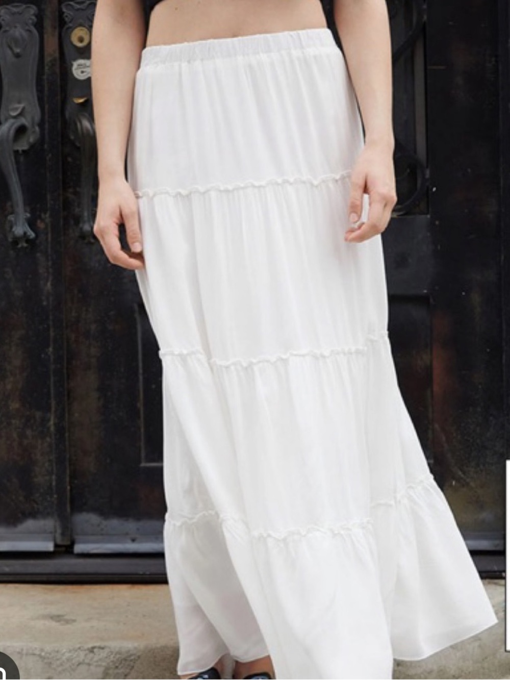 Brandy Melville White Izzy Maxi Skirt